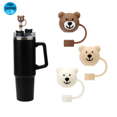 Bear Panda Silicone Straw Stoppers