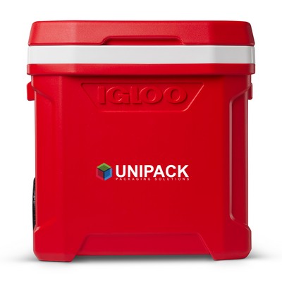 Igloo® Profile II 60 Qt Roller Cooler - White-Red Star