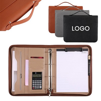 Leather Conference Folder With Calculator