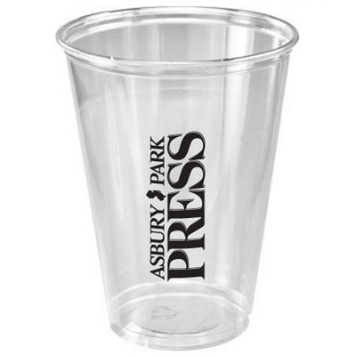 10 Oz. Clear Medium Plastic Party Cup (Silk Screen Printing)