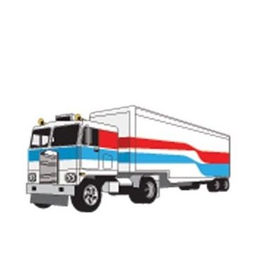 Semi Truck Executive Magnet w/ Full Magnetic Back (6 Square Inch)