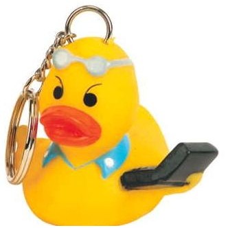 Rubber Hi-Tech Duck Key Chain©