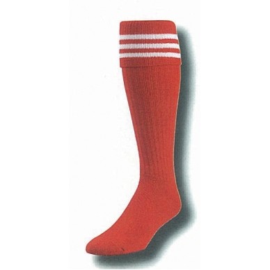 3 Striped Fold Over Heel & Toe Soccer Socks