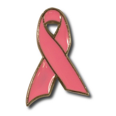 Pink Breast Cancer Awareness Ribbon Lapel Pin