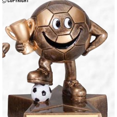 Lil' Buddy Resin Sculpture Award w/ Star Base (Soccer)