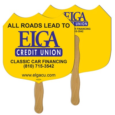 Interstate Sign Hand Fan Full Color (2 Sides)