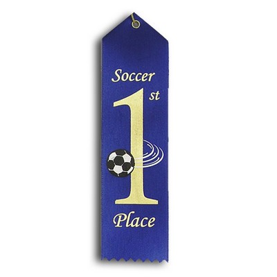 Stock Soccer Event Ribbon - 1st Place