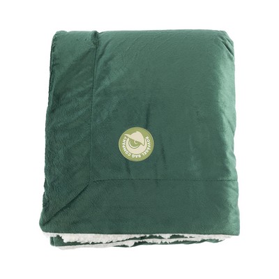 Sherpa Blanket w/ Sewn Woven Patch