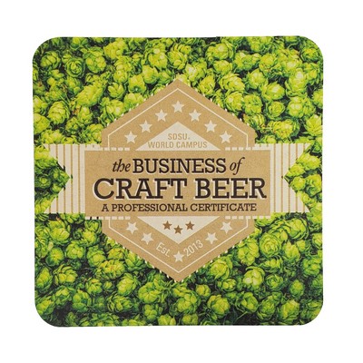 3.5" Square 80pt Full Color Pulp Board Paper Coaster