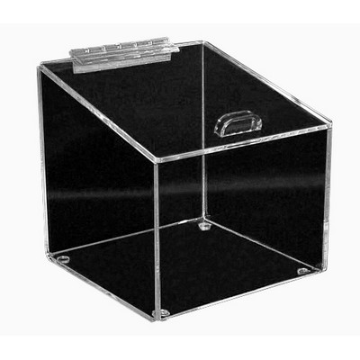 Angled-Top Box W/Hinged Lid (12"x12")