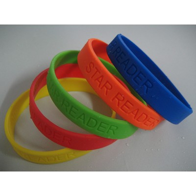 Silicone Wristbands Regular Width Debossed