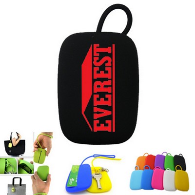 Fashion Silicone Key Bag -Black