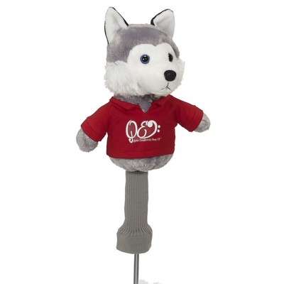 GOLF FUN Cuddle Pals Head Cover "Hacker the Husky" w/Golf Shirt