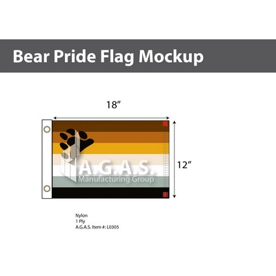 Bear Pride Deluxe Flag 12"X18"