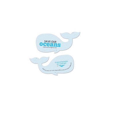 2-Sided Save Our Oceans Plantable Whale Shape