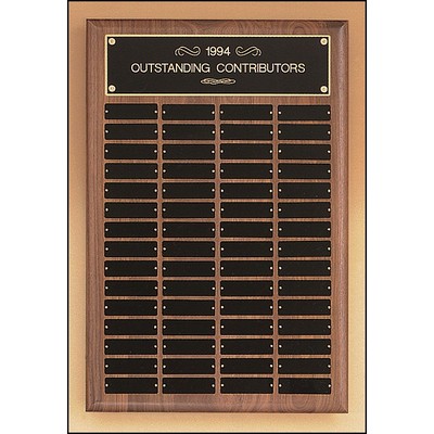 Solid Walnut Perpetual Plaque, 16x24", 60 plates