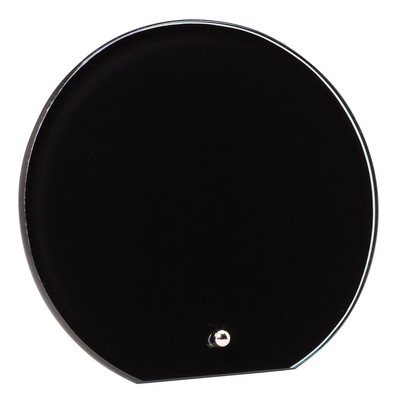 6" Black Round Standing Glass