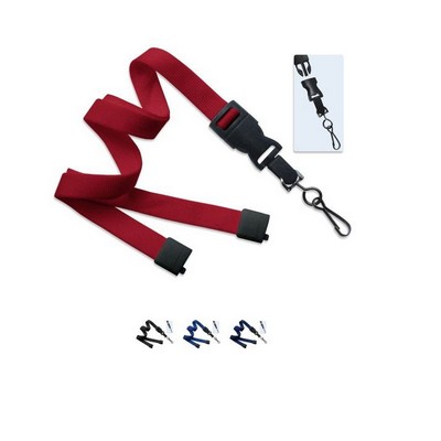 5/8" (16 mm) Lanyard with Breakaway & DTACH Swivel Hook (Blank Product)