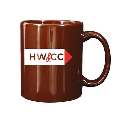 11 Oz. Dark Brown C-Handle Mug