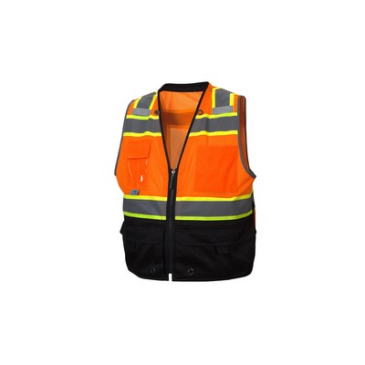 Pyramex Lumen-X Class 2 Hi-Vis Orange Safety Vest with Black Bottom