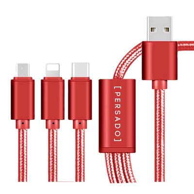 The Virgo 3-in-1 Charging Cable - Red