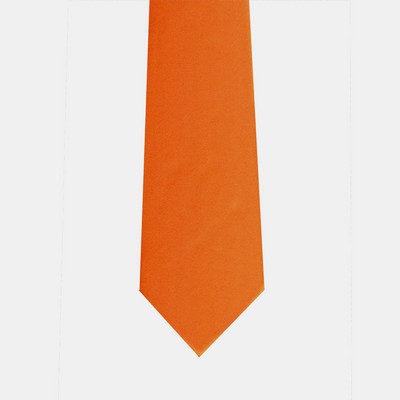 Solid Satin Orange Skinny Tie