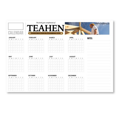 Paper Perpetual Dry Erase Calendar (44" x 92")