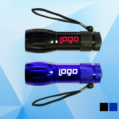 Aluminum 9 LED Flashlight with Batteries