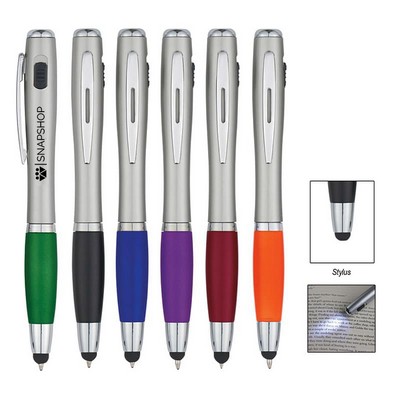 Trio Pen With LED Light And Stylus