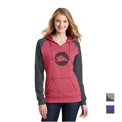 District ® Women's Lightweight Fleece Raglan Hoodie