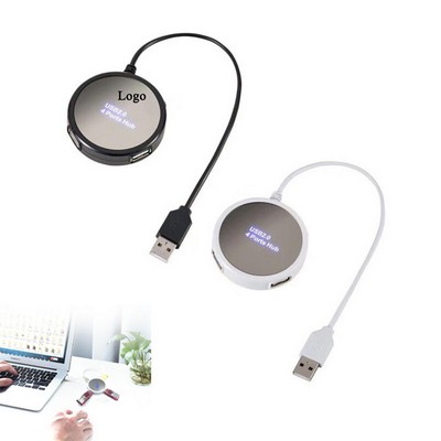 Light Up 4 Port USB 2.0 Hub Splitter