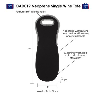 OAD Neoprene Single Wine Tote