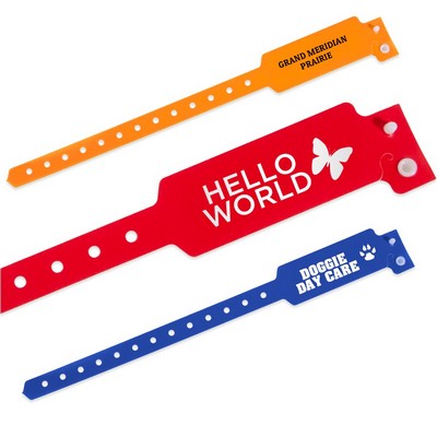 Custom Plastic Wristband (Wide-Faced)