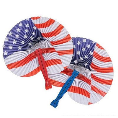 10" Stars & Strips Folding Fan