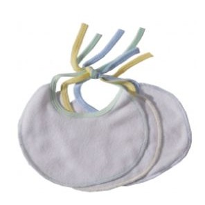 2-Ply Terry Pastel Trim Drool Bib (3 Pack)