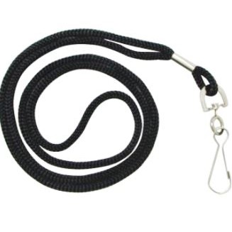 20" Kemp USA Black Premium Rope Lanyard