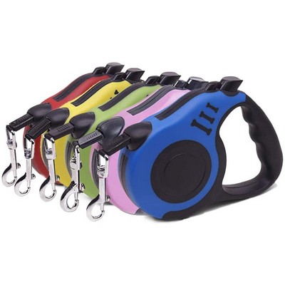 Retractable Dog Leash with Anti-Slip Handle, One Button Lock & Release for Pet Collar