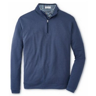 Peter Millar® "Perth" Stretch French Loop Terry Mélange Quarter Zip Pullover Shirt