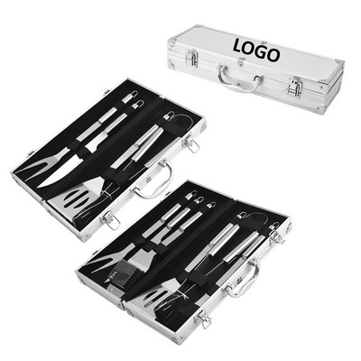 BBQ Tools Set With Aluminum Box