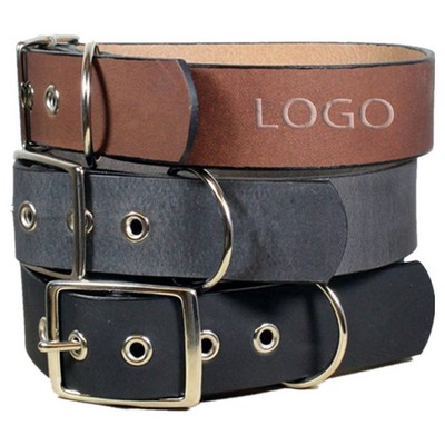 Leather Pet Collar Dog Leash