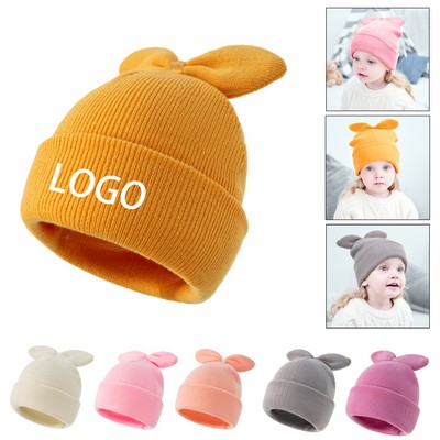 Cute Rabbit Baby Knitted Beanie