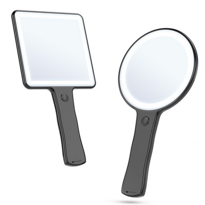 Small Travel Mirror , Portable Mirror with Light(Round, Square)