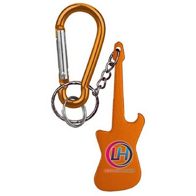 Guitar Shaped Bottle Opener with Key Chain & Carabiner