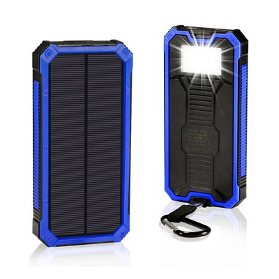 Solar 10000mAh Phone Charger w/Mountaineering Buckle