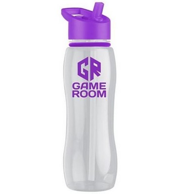 25 Oz. Tritan™ Bottle w/Flip Straw Lid & Accent Collar