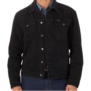 Wrangler® Men's Shadow Black Unlined Denim Jacket