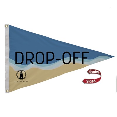 2' x 3' Polyester Pennant Flag Double-Sided