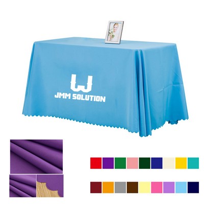 8' Standard Black Tablecloth Table Cover