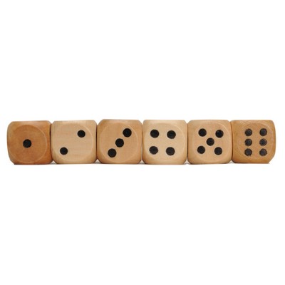 Wooden Dice - Set of 6