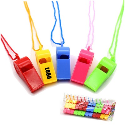 Plastic Whistle with Lanyard for Kids